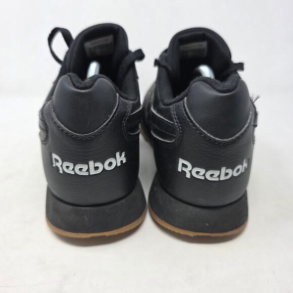 Reebok Classic Leather Black Womens 9 Retro Casual Sneakers - Picture 5 of 8